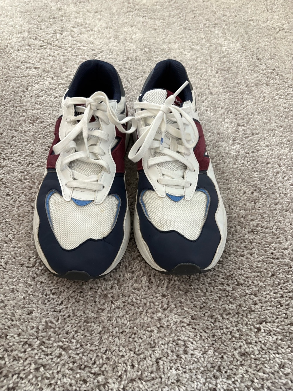 Women’s Navy, White & Burgundy Athletic Sneakers